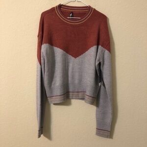 Attitude Unknown Sweater Colorblock Pullover Retro